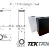 31 Litre Internal Camper Van Tank Drawing